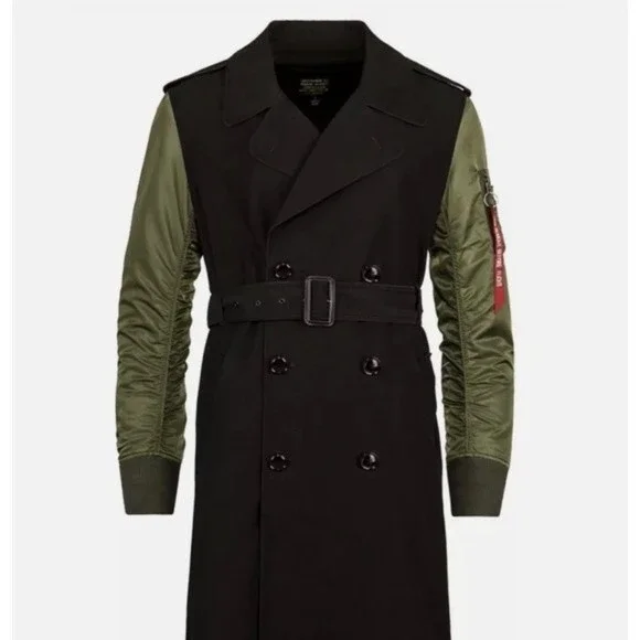 Alpha Industries Mackinaw M-65 Black Cotton Khaki Green Nylon Mens